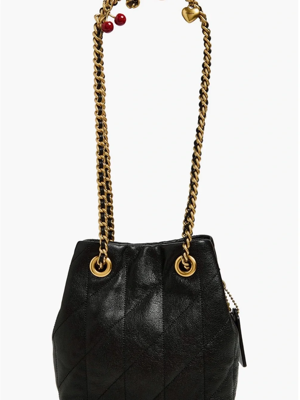 Coach Scarlet Quilted Chain-Handle Crossbody Bag with charms